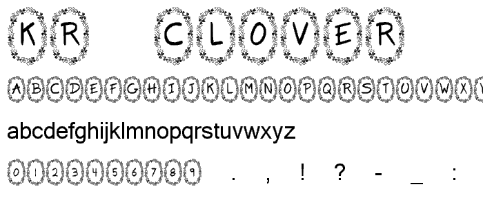 KR Clover font